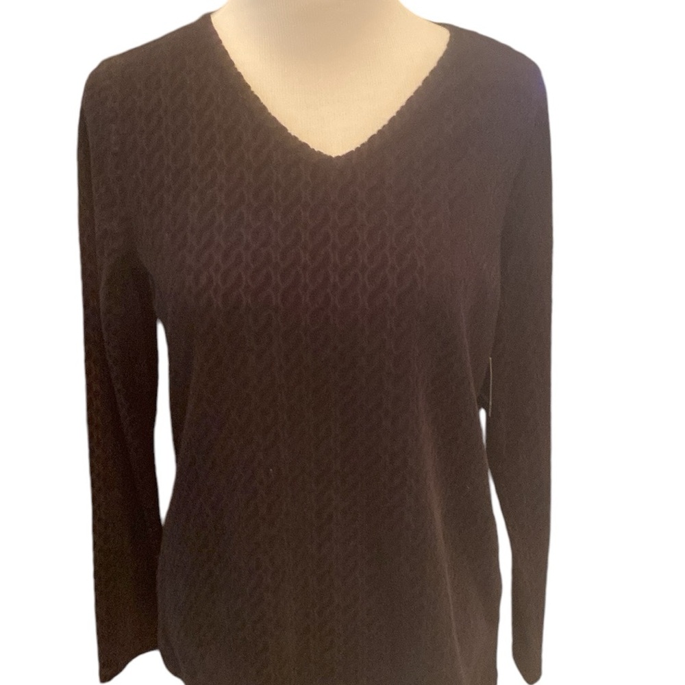 NWT and Vintage Basic Editions Black Velvet-Like Pullover Dressy Top